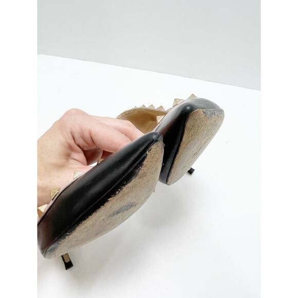 Valentino Garavani Calfskin Rockstud 85mm Pumps 38.5 Black Poudre - Picture 3 of 12